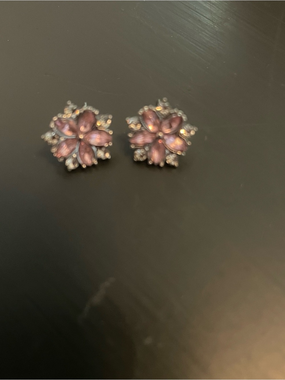 Pink Flower Stud Earrings - Women Jewelry
